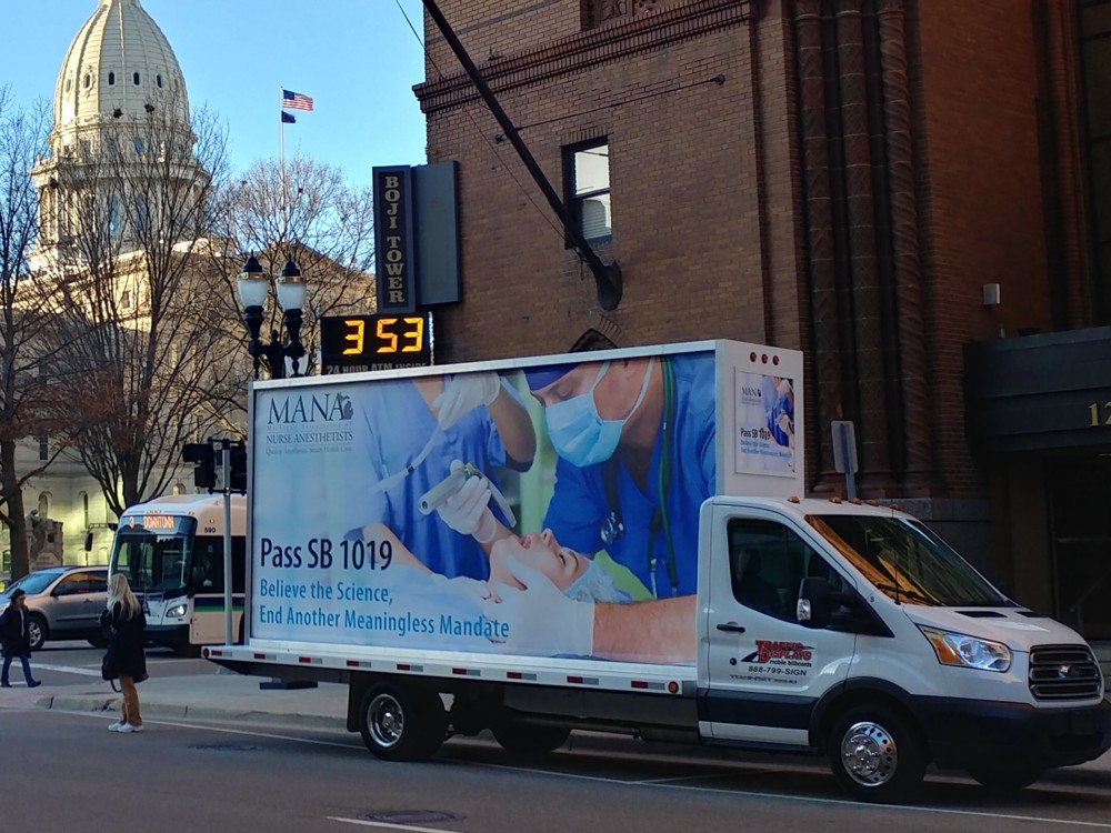 Michigan Lansing Mobile Billboards Advertising Trucks