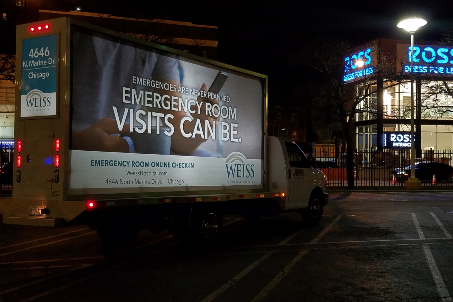 chicago backlit mobile billboard truck